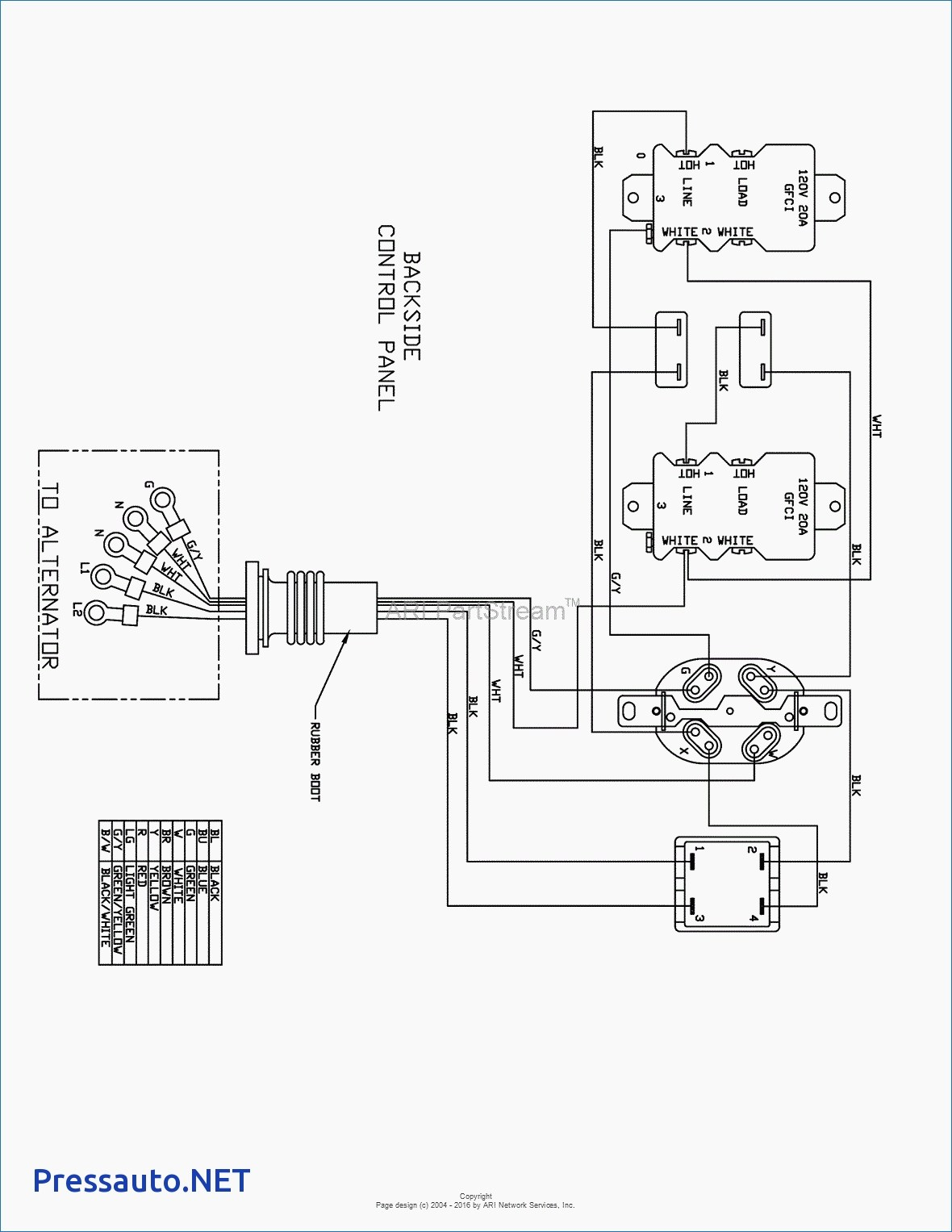 generator control panel wiring diagram